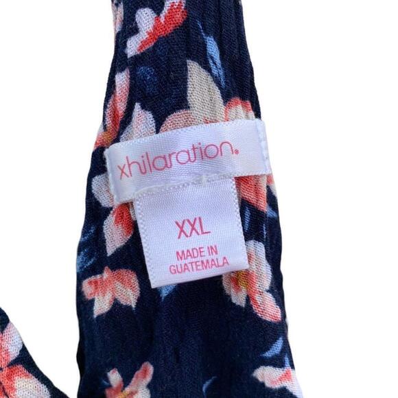 Xhilaration Black Floral Stretch Strappy Neck Boho Summer Sun Dress Size XXL‌ - Picture 3 of 9